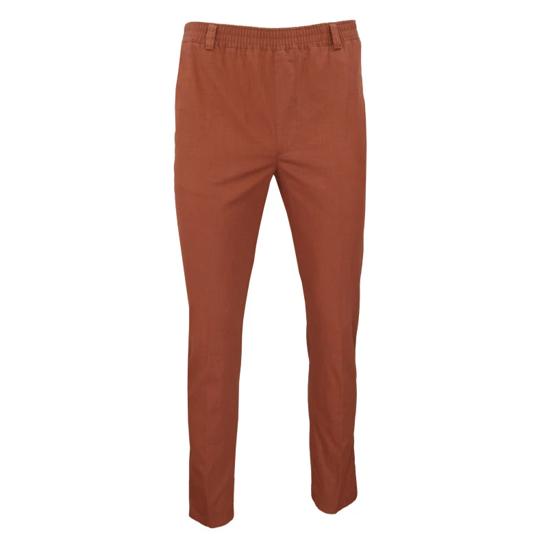 Piet Elastische Taille Broek Zomer | Zeist Brique | www.pietkoopmans.nl