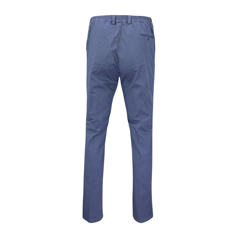 Piet Elastische Taille Broek | Duindorp Indigo Print | www.pietkoopmans.nl