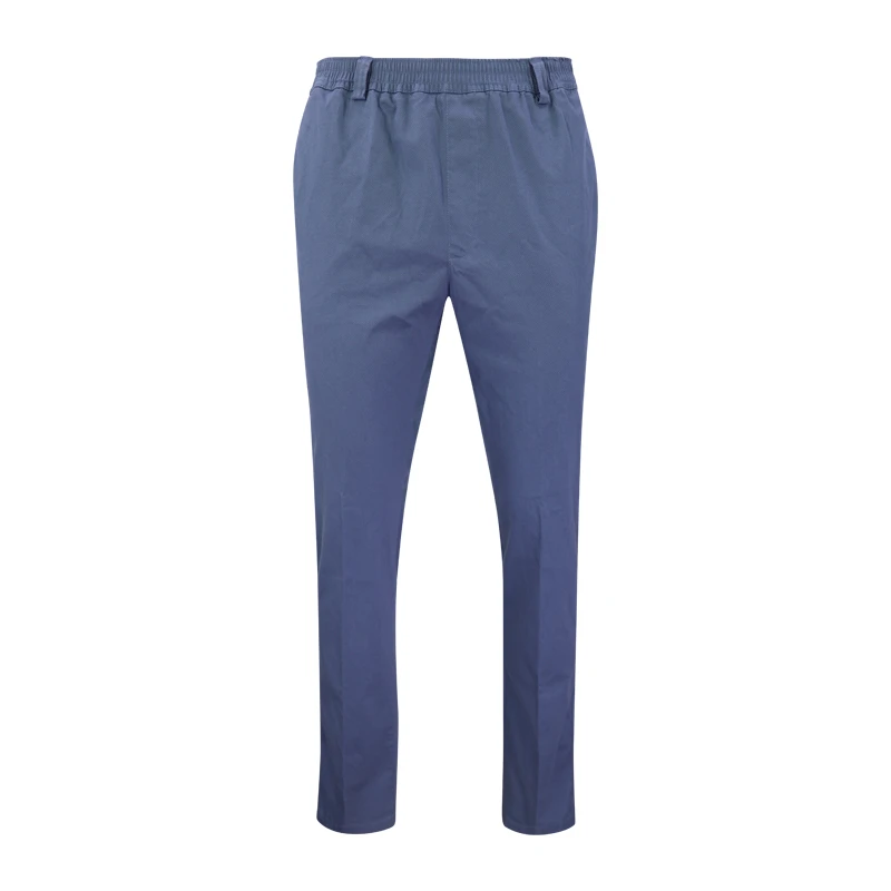 Piet Elastische Taille Broek | Duindorp Indigo Print | www.pietkoopmans.nl