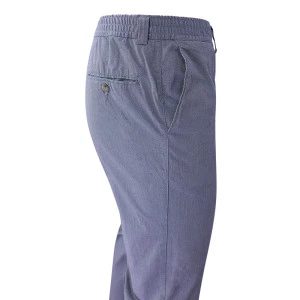 Piet Elastische Taille Broek | Cadzand Navy Print