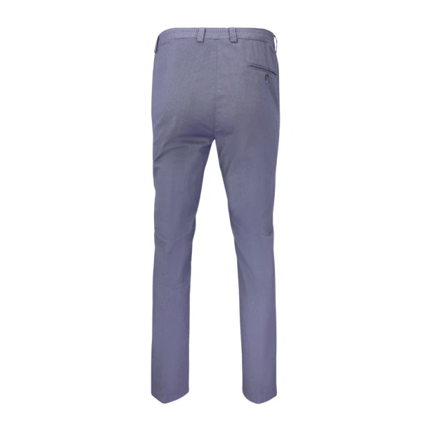 Piet Elastische Taille Broek | Cadzand Navy Print | www.pietkoopmans.nl