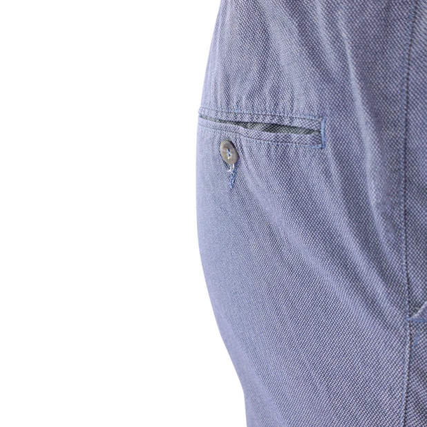 Piet Elastische Taille Broek | Cadzand Navy Print | www.pietkoopmans.nl