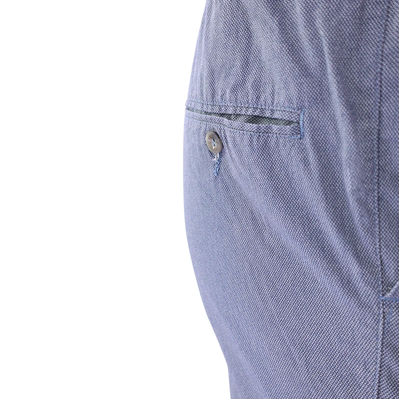 Piet Elastische Taille Broek | Cadzand Navy Print | www.pietkoopmans.nl