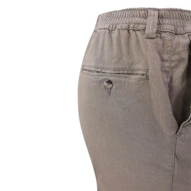 Piet Elastische Taille Broek | Duindorp Beige Print