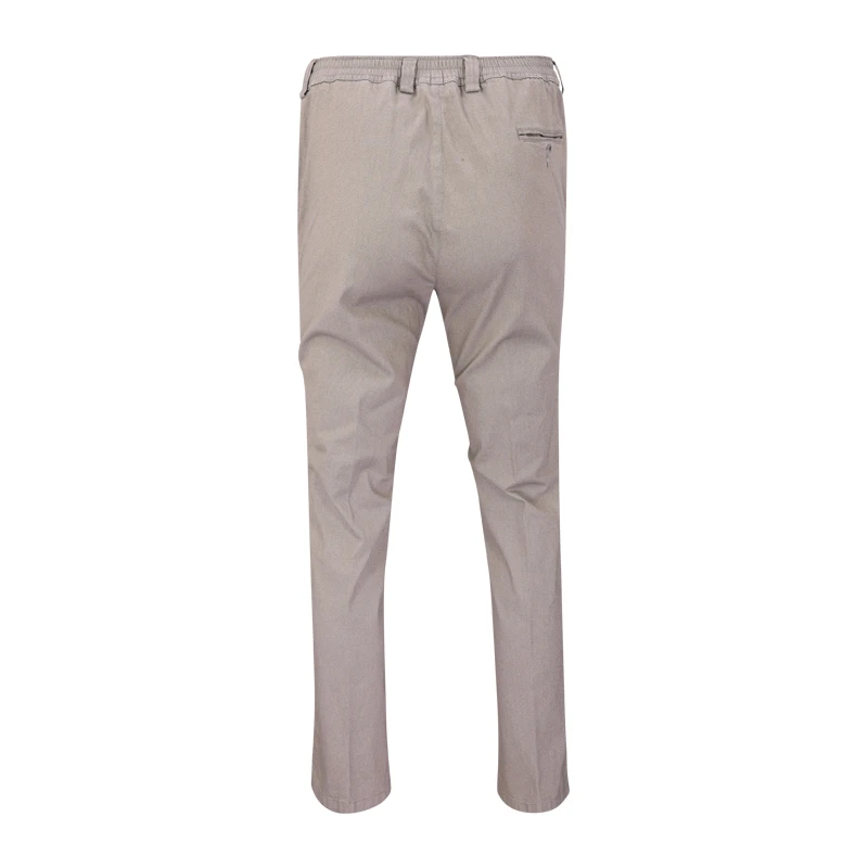 Piet Elastische Taille Broek | Duindorp Beige Print | www.pietkoopmans.nl