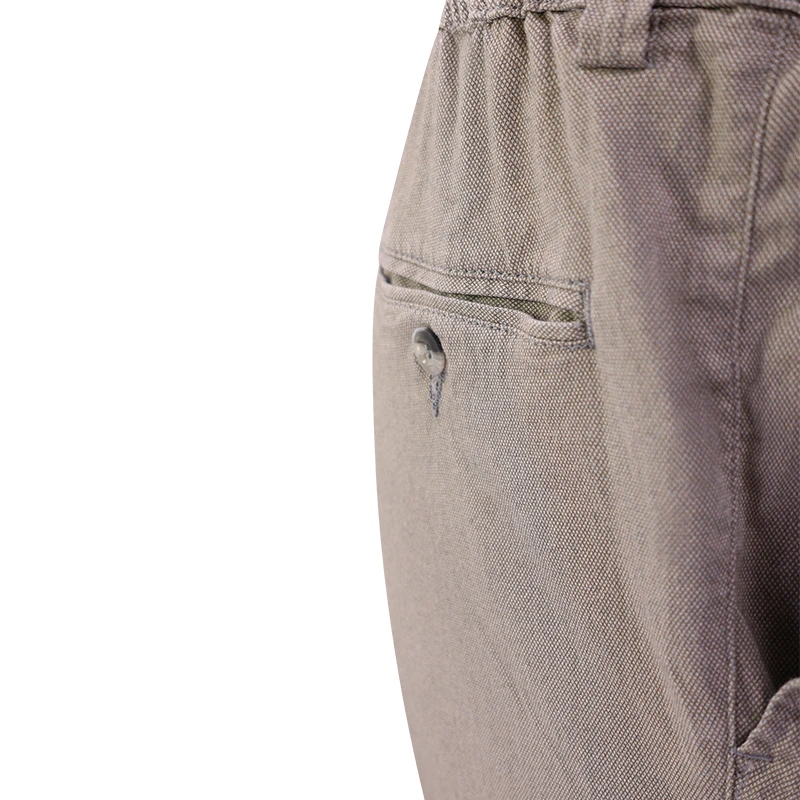 Piet Elastische Taille Broek | Duindorp Beige Print | www.pietkoopmans.nl