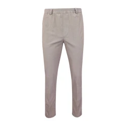 Piet Elastische Taille Broek | Lang Beige Print