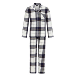 Ringella Pyjama Flanel | Marine Wit Geruit
