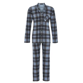 Ringella Pyjama Tricot  Doorknoop | Lichtblauw Geruit