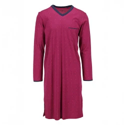 Ringella Nachthemd Lange Mouw | Bordeaux Print