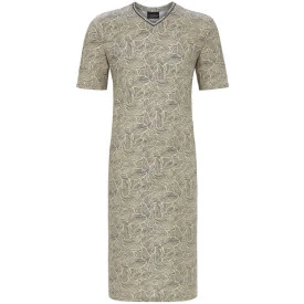 Ringella Nachthemd Korte Mouw | Beige Bladeren