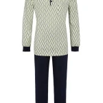 Ringella Pyjama Heren Tricot | Licht Olijf Print