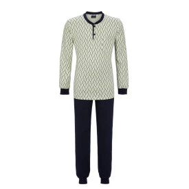 Ringella Pyjama Heren Tricot | Licht Olijf Print
