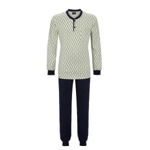 Ringella Pyjama Heren Tricot | Licht Olijf Print