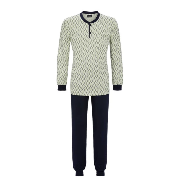 Ringella Pyjama Heren Tricot | Licht Olijf Print