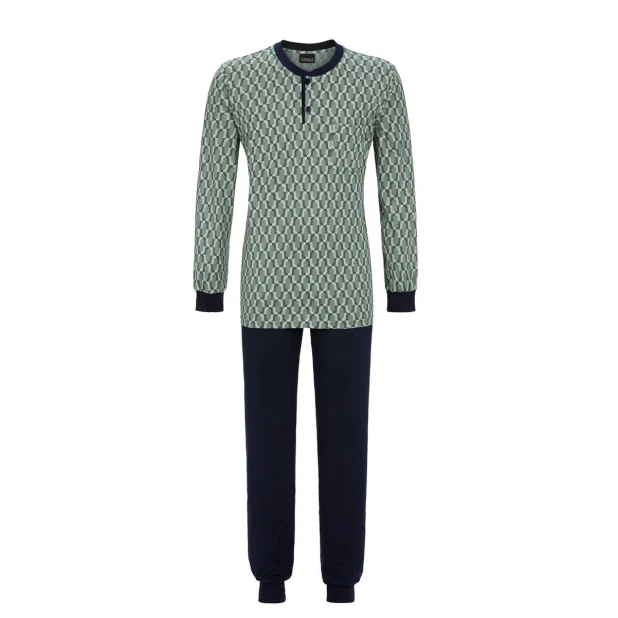 Ringella Pyjama Heren Tricot | Olijf Print