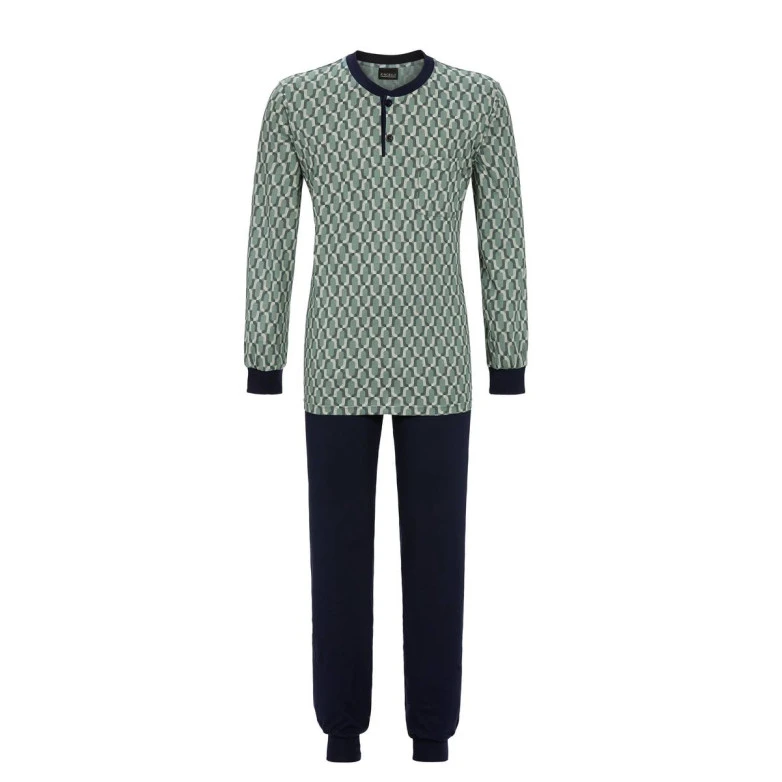 Ringella Pyjama Heren Tricot | Olijf Print