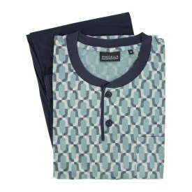 Ringella Pyjama Heren Tricot | Olijf Print