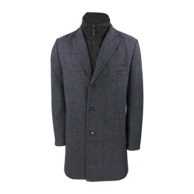 S4 Wollen Mantel | Blauw Melange  