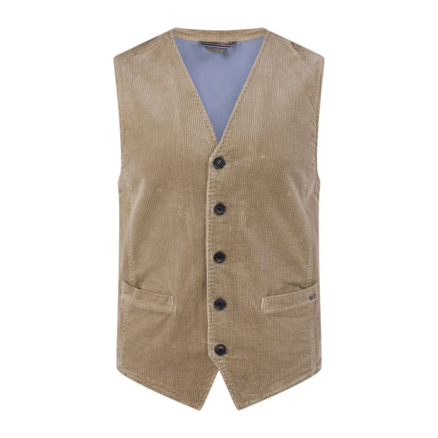 S4 Prague Rib Gilet | Beige | www.pietkoopmans.nl