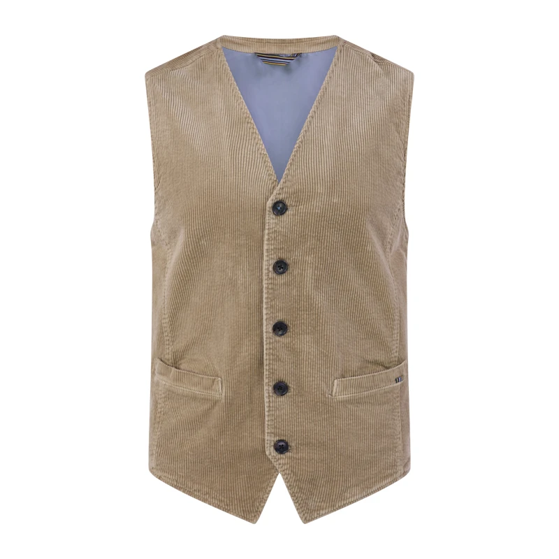 S4 Prague Rib Gilet | Beige | www.pietkoopmans.nl