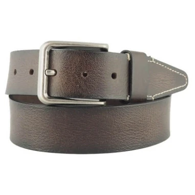 Lederen Riem Casual | Donkerbruin | www.pietkoopmans.nl