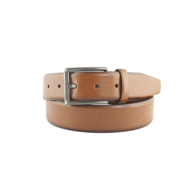 Klassieke Leren Riem | Perforatie Cognac| www.pietkoopmans.nl