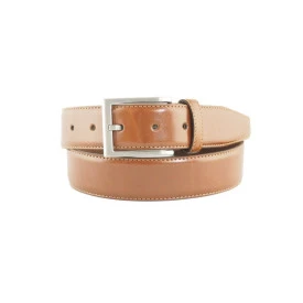 Lederen Riem Gesp Licht Glanzend | Cognac