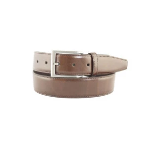 Lederen Riem Gesp Licht Glanzend | Bruin/ Tabac