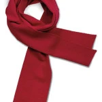 Saint James Gebreid Wollen Shawl | Uni Rood | www.pietkoopmans.nl