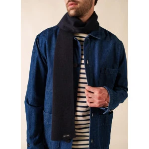 Saint James Gebreid Wollen Shawl | Uni Navy