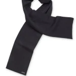 Saint James Gebreid Wollen Shawl | Uni Navy | www.pietkoopmans.nl