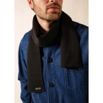 Saint James Gebreid Wollen Shawl | Uni Zwart | www.pietkoopmans.nl