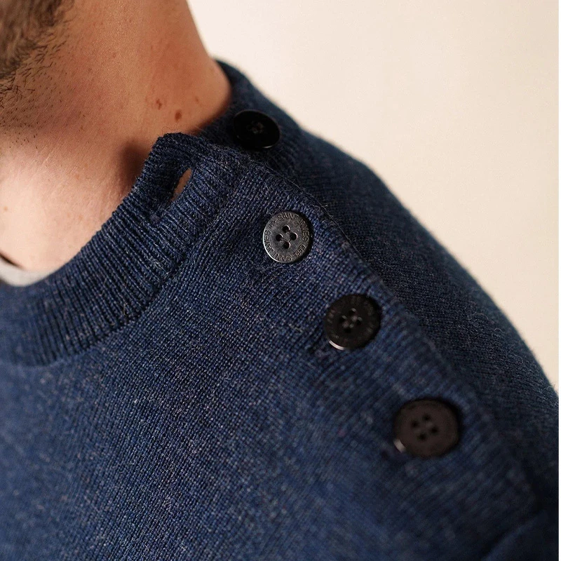 Saint James Cancale Trui | Blue Chine | www.pietkoopmans.nl