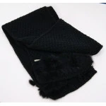 Seeberger Shawl Pompoenetjes | Zwart | www.pietkoopmans.nl