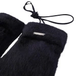Seeberger Dames Fluffy Wanten | Zwart | www.pietkoopmans.nl