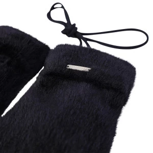 Seeberger Dames Fluffy Wanten | Zwart