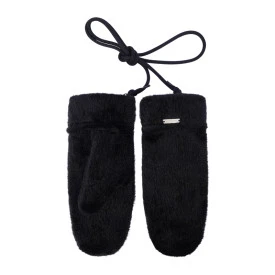 Seeberger Dames Fluffy Wanten | Zwart