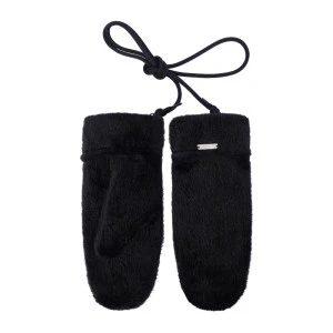 Seeberger Dames Fluffy Wanten | Zwart