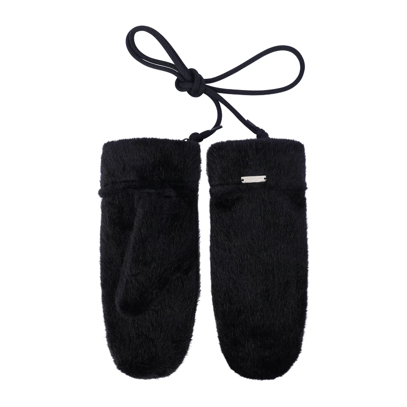 Seeberger Dames Fluffy Wanten | Zwart | www.pietkoopmans.nl