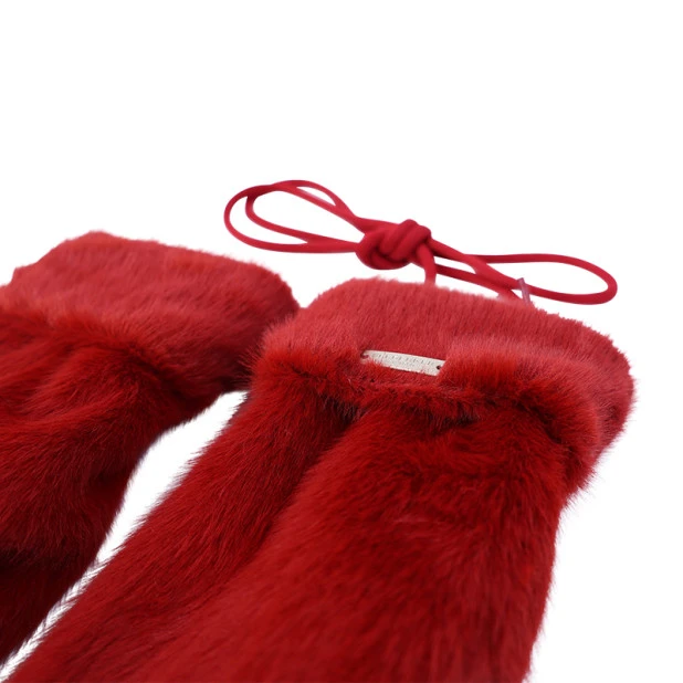 Seeberger Dames Fluffy Wanten | Diep Rood | www.pietkoopmans.nl