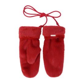 Seeberger Dames Fluffy Wanten | Diep Rood