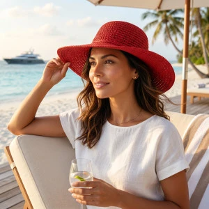 Seeberger Zomer Dames Hoed | Rood