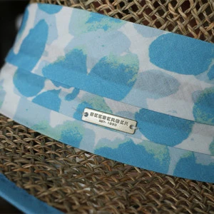 Seeberger Half Rond Hoed | Aqua Print