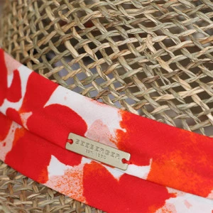 Seeberger Stro Trilby Hoed | Rood