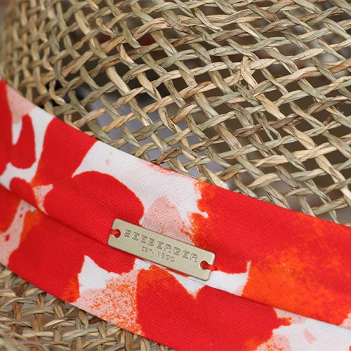 Seeberger Stro Trilby Hoed | Rood | www.pietkoopmans.nl