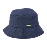 Seebereger Linnen Bucket Hat | Blauw | www.pietkoopmans.nl