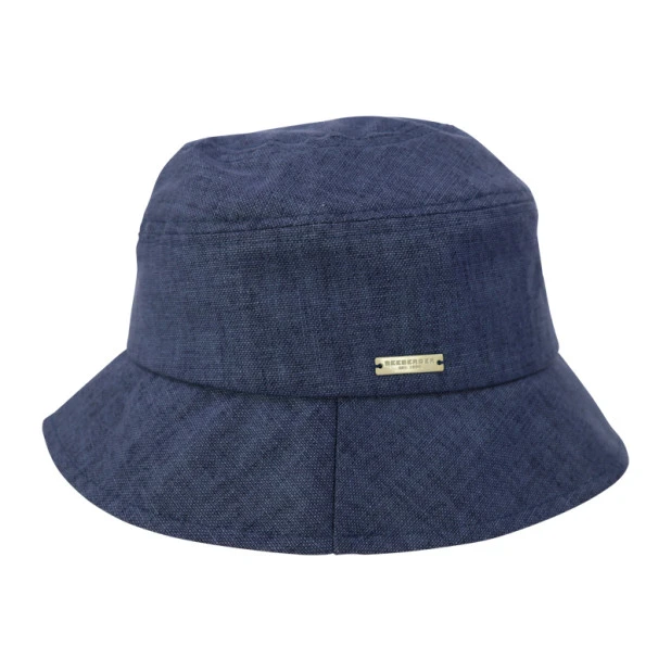 Seebereger Linnen Bucket Hat | Blauw | www.pietkoopmans.nl