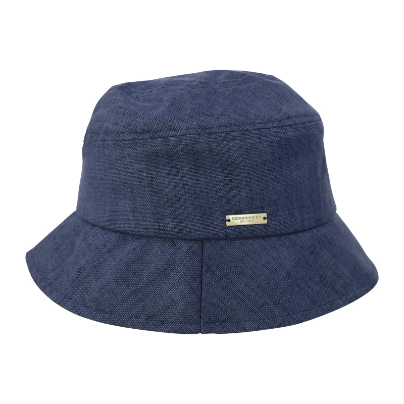 Seebereger Linnen Bucket Hat | Blauw | www.pietkoopmans.nl