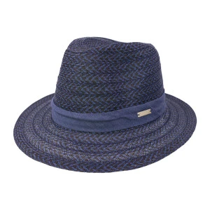 Seeberger Fedora Hoed | Marine Zwart